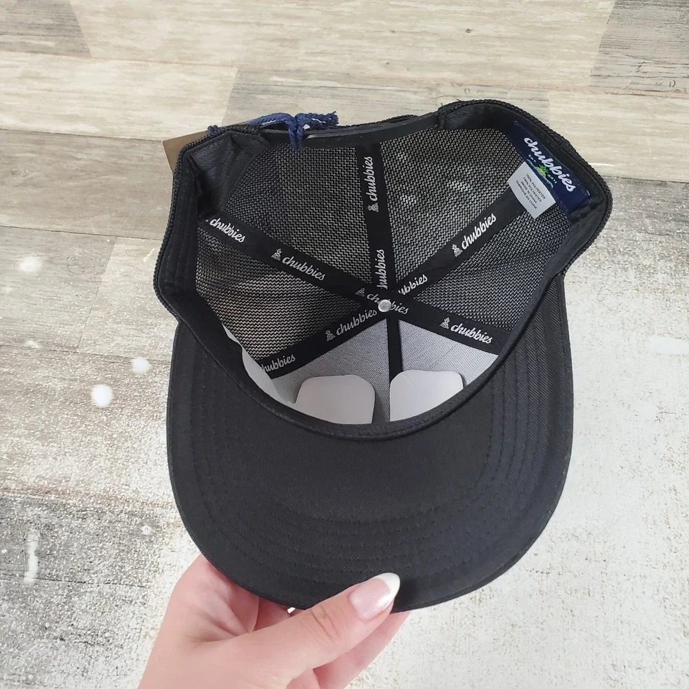 Chubbies The Backstage Trucker Hat Black Snapback Adjustable
